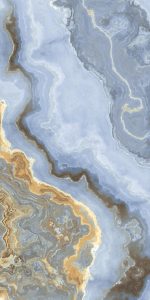 GS Alberto Blue Glossy Glitter Carving 60x120cm Porcelain Tiles - Image 2