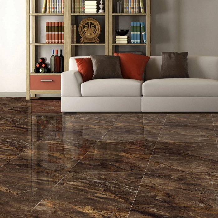 Berlin Brown High Gloss Porcelain 60x120cm Tiles - Image 1