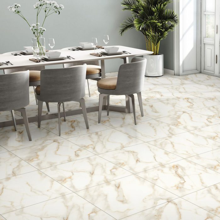 Cresola Satwario Gold Marble Matt Porcelain 60x60cm Tiles - Image 1