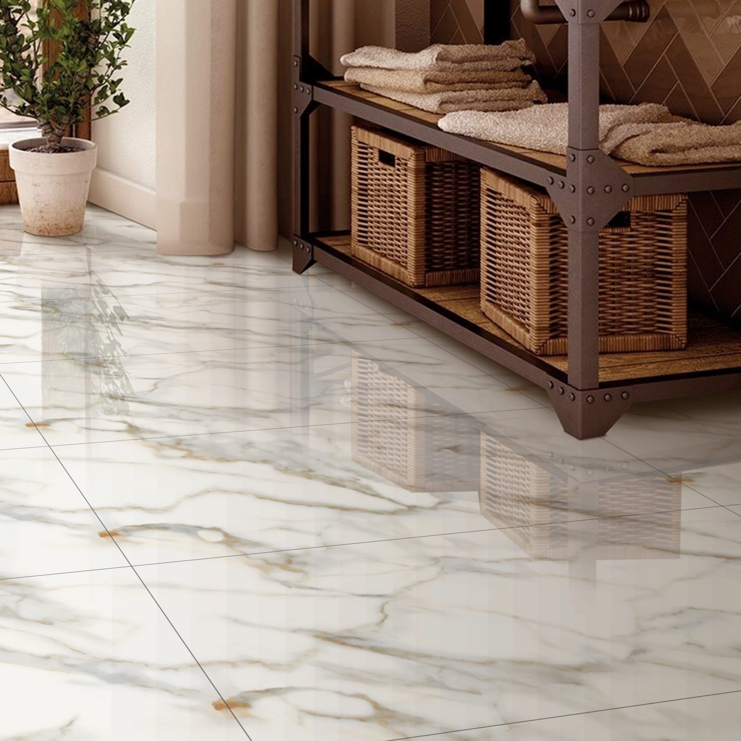 Cresola Staturio Gloss Porcelain 60x120cm Wall and Floor Tiles - Image 1