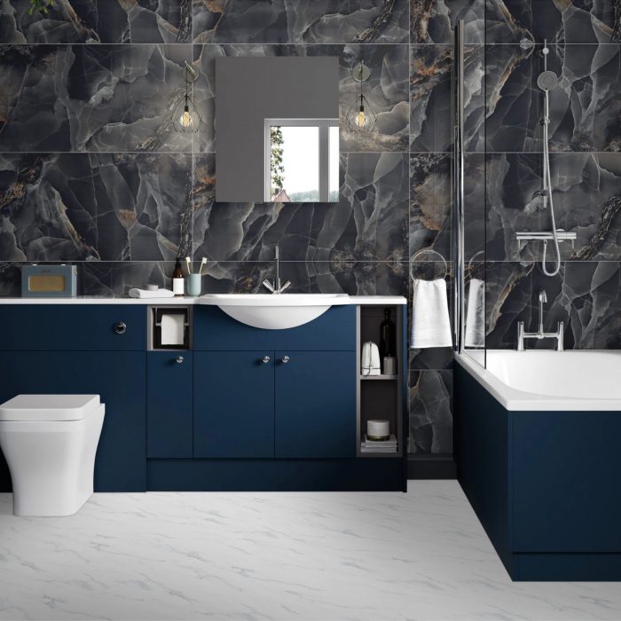 Black Onice High Gloss Porcelain 60x120cm Tiles - Image 1