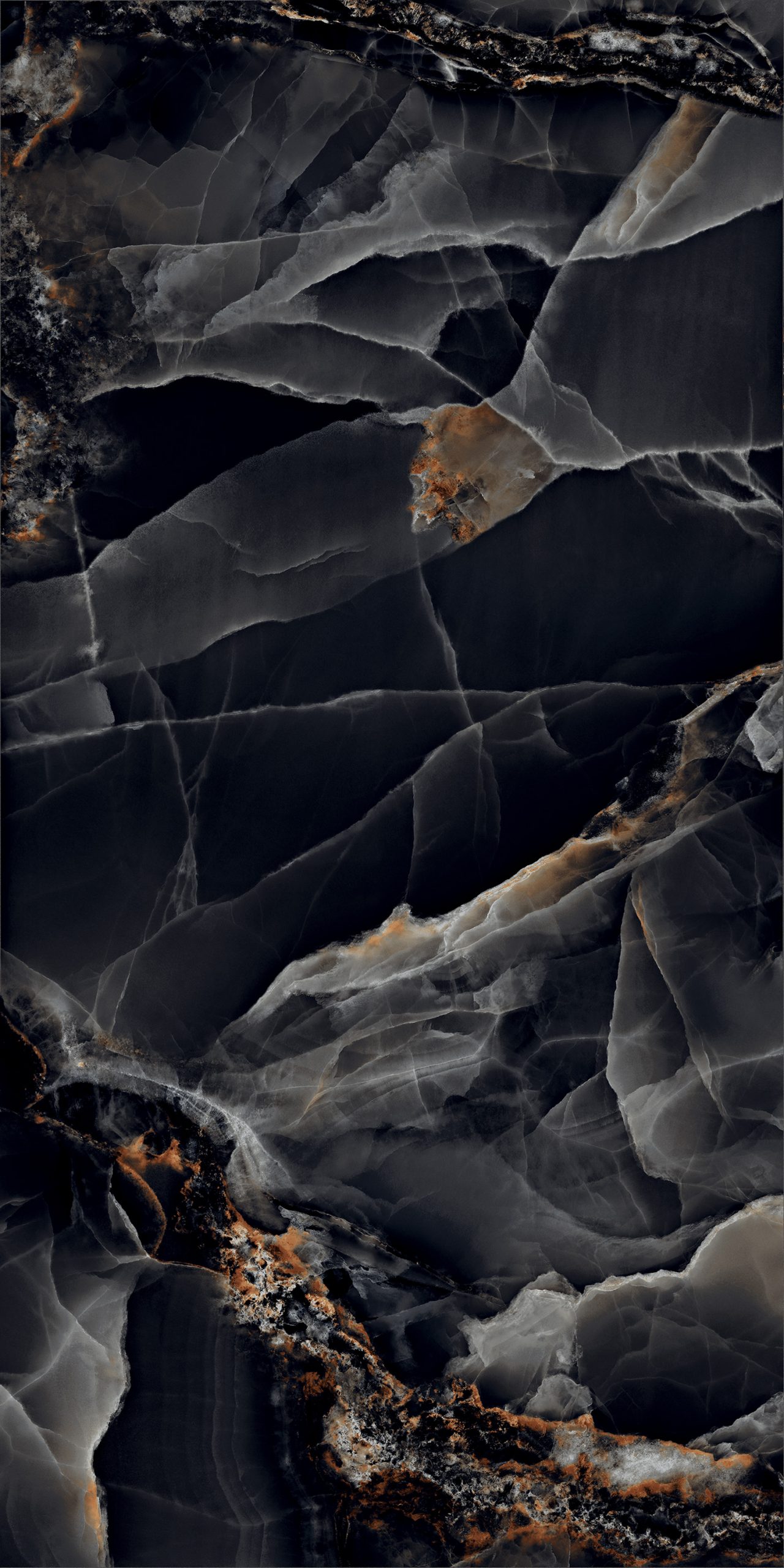 Black Onice High Gloss Porcelain 60x120cm Tiles - Image 2