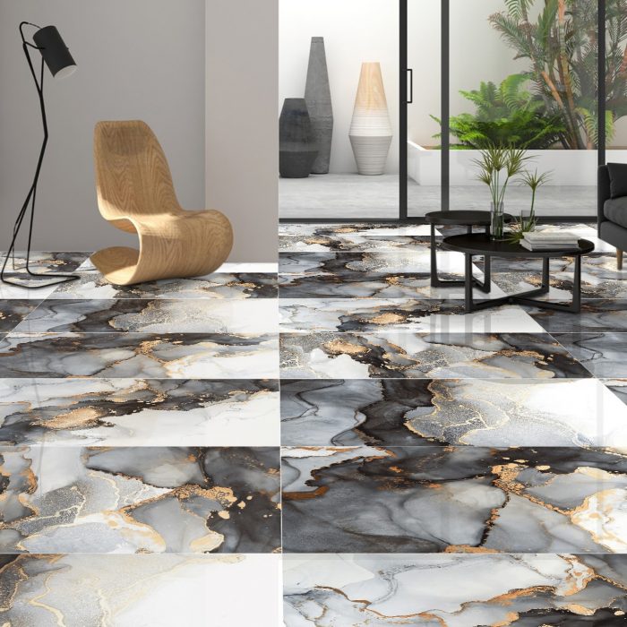 Kashmir Gold High Gloss Porcelain 60x120cm Tiles - Image 1