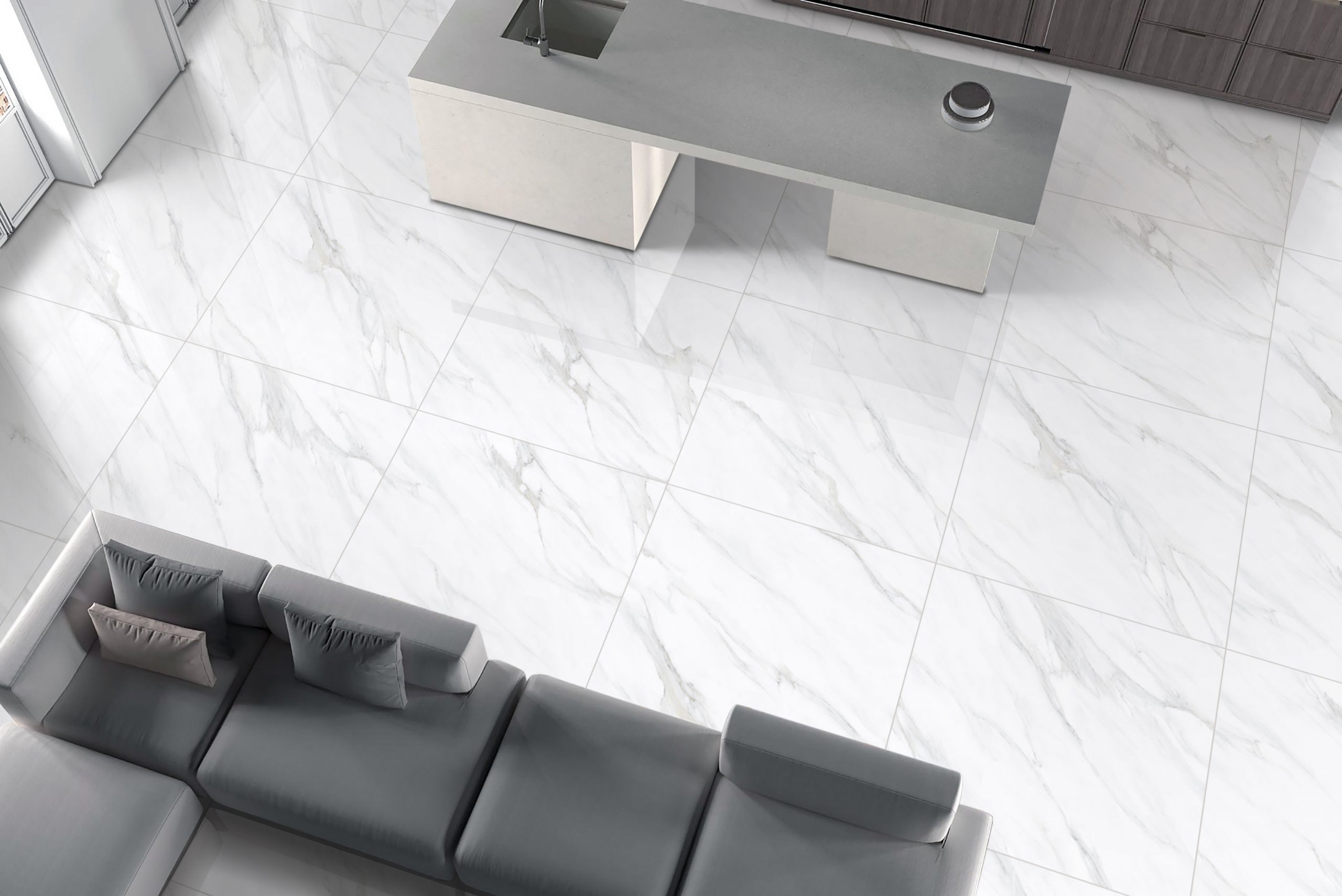 Satvario Pearl Gold Gloss Porcelain 80x80cm Tiles - Image 1