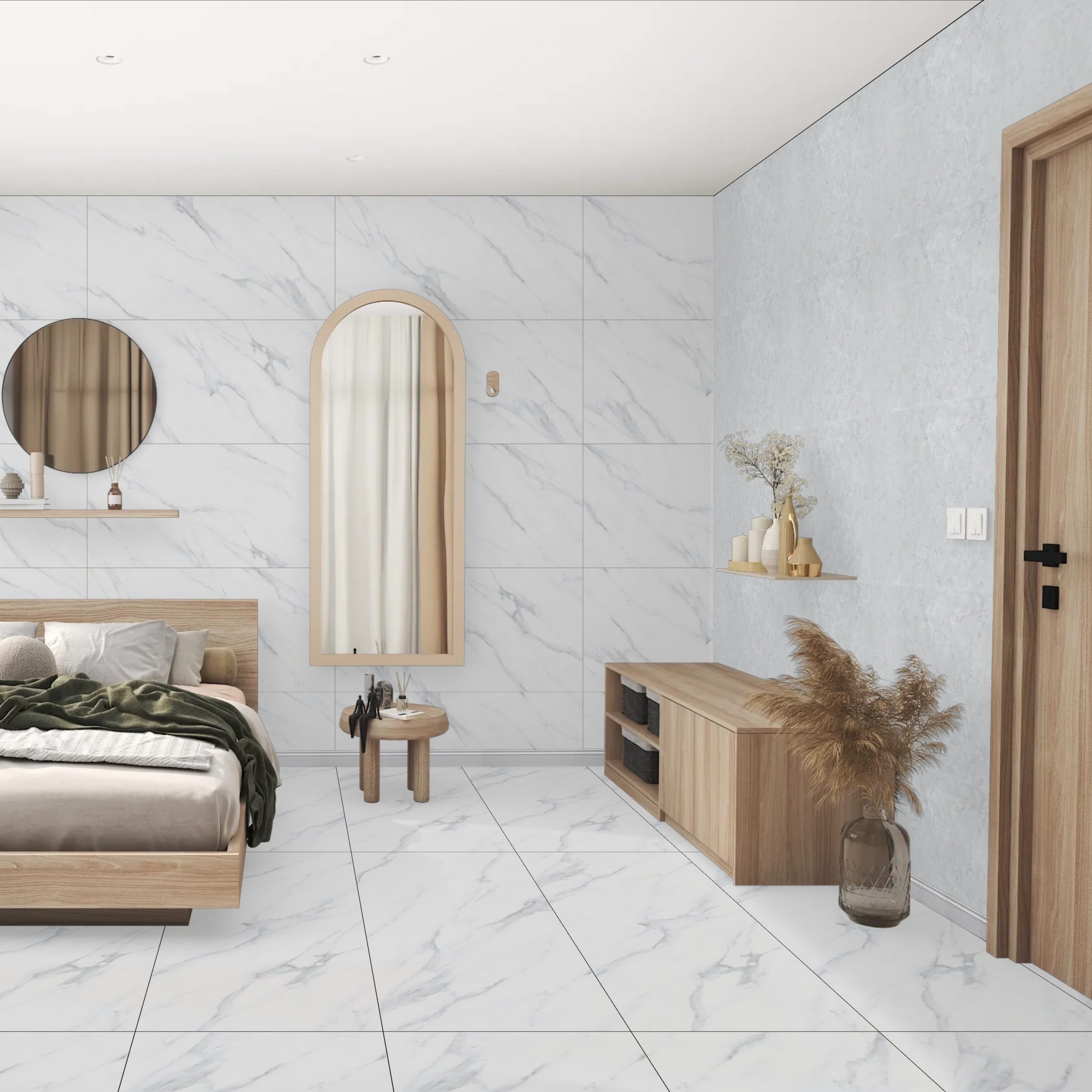 Satvario Pearl Matt Porcelain 60x120cm Tiles - Image 1