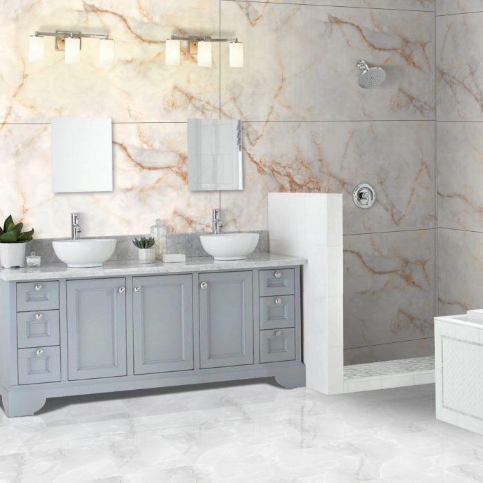 Golden Onyx Gold Gloss Porcelain 60x120cm Tiles - Image 1