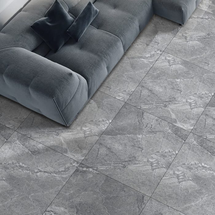 Zebrano Grey Porcelain Gloss 60x60cm Tiles - Image 1