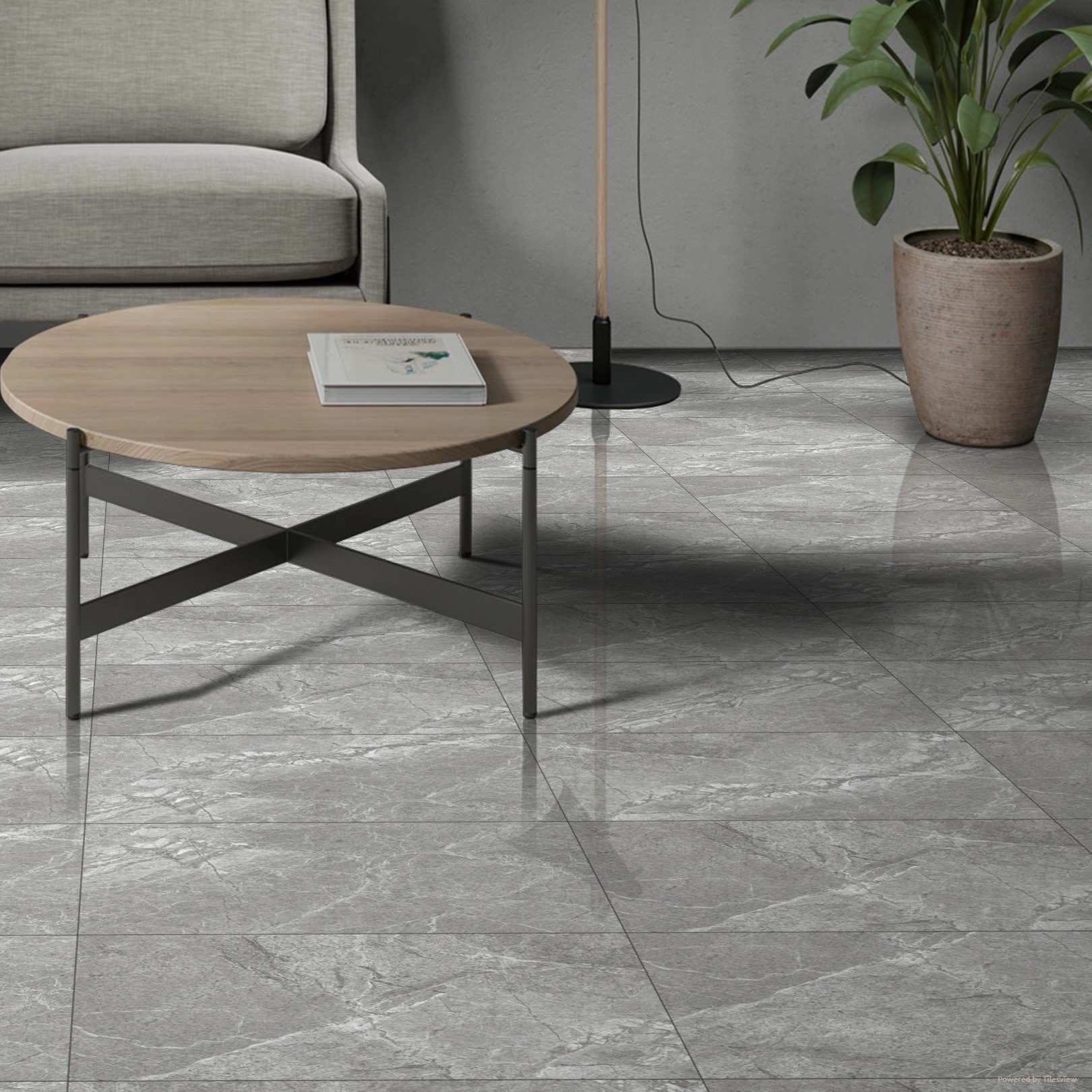 Zebrano Grey Porcelain Gloss 30x60cm Tiles - Image 1