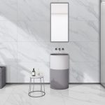 Satvario Pearl Marble Effect Gloss Porcelain 60x120cm Tiles
